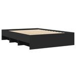 vidaXL Cadre de lit sans matelas noir 120x190 cm bois d'ingénierie