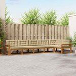 vidaXL Ensemble de canapés d'extérieur 6 Pièces Naturel et Beige