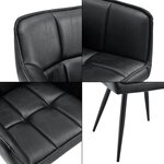 Lot de 4 chaises de salle à manger moderne design robuste 81 x 57 x 53 cm noir 03_0009806