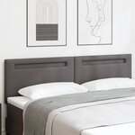 Cabeza de lit vidaXL Design Simple Gris 180 cm Cuir Synthétique