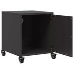 vidaXL Tables de chevet 2 Pièces noir 36x39x43 5 cm acier