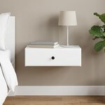vidaXL Table d'appoint murale Blanc 59 x 34 5 x 17 cm