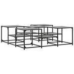 vidaXL Table basse sonoma gris 121x121x40 cm bois d'ingénierie