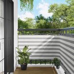 vidaXL Écran de balcon Gris clair et blanc 100 x 500 cm Tissu Oxford
