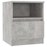 vidaXL Tables de chevet 2 Pièces gris béton 40x40x50 cm bois d'ingénierie
