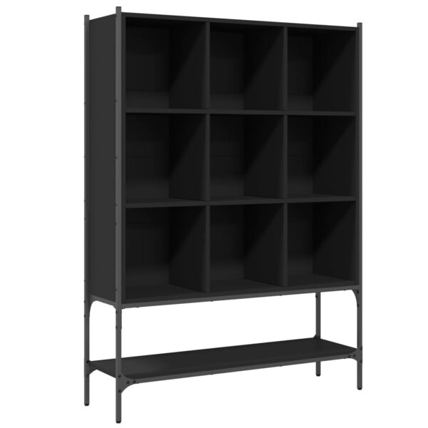 vidaXL Bibliothèque noir 102x30x141 5 cm bois d'ingénierie