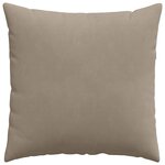 vidaXL Coussins de canapé 2 Pièces Taupe 80 x 80 cm tissu