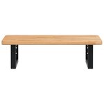 vidaXL Étagère de vasque murale acier et bois de chêne massif