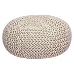 LABEL51 Pouf tricoté Coton L Naturel