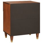 vidaXL Tables de chevet Marron Rotin et bois de mango massif