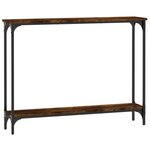 vidaXL Table console chêne fumé 100x22 5x75 cm bois d'ingénierie