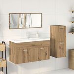 vidaXL Ensemble de meubles salle de bain 4 Pièces bois d'ingénierie