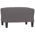 vidaXL Ensemble de canapés 3 Pièces avec coussins Gris Similicuir