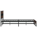 vidaXL Cadre de lit en métal sans matelas chêne marron 200x200 cm