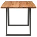vidaXL Table à manger marron clair bois de chêne massif rectangulaire