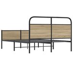 vidaXL Cadre de lit sans matelas 140x190 cm chêne sonoma