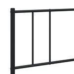 vidaXL Cadre de lit métal sans matelas avec tête de lit noir 200x200cm