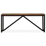 Banquette pouf tabouret meuble banc 110 cm bois de récupération massif 3002127