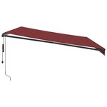 vidaXL Auvent rétractable automatique bordeaux 500x300 cm