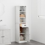 vidaXL Ensemble de mobilier de salle de bain 2 Pièces Marron et blanc