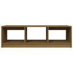 vidaXL Table basse marron miel 110x50x34 cm bois de pin massif