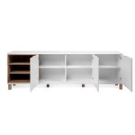 Enfilade -  Blanc - Scandinave - 3 portes - MENORCA - L 200 x P 35 x H 64,5 cm