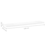 vidaXL Étagère flottante murale chêne et blanc 120x23 5x3 8 cm MDF
