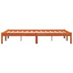 vidaXL Cadre de lit sans matelas cire marron 135x190cm bois pin massif