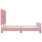vidaXL Cadre de lit avec tête de lit Rose 160 x 200 cm Velours
