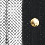 vidaXL Rideaux de porte anti-insectes 2 Pièces et aimants noir 220x130 cm