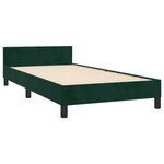 vidaXL Cadre de lit sans matelas vert foncé 100x200 cm velours