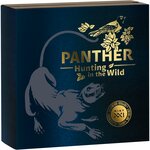 PANTHER Hunting in the Wild Argent Monnaie 10 Cedis Ghana 2022