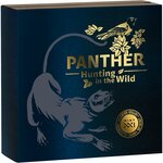 PANTHER Hunting in the Wild Silver Coin 10 Cedis Ghana 2022