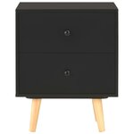 vidaXL Tables de chevet 2 Pièces Noir 40 x 30 x 50 cm Pin massif