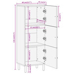 vidaXL Buffet 40x33x110 cm bois de manguier massif