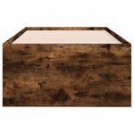 vidaXL Lit de jour avec tiroirs sans matelas chêne fumé 100x200 cm