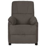 vidaXL Fauteuil de massage gris foncé tissu microfibre