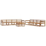 vidaXL Ensemble de canapés d'extérieur 9 Pièces Naturel