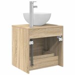 vidaXL Vanité de lavabo mural Chêne Sonoma 49 5 x 41 x 64 5 cm