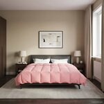 vidaXL Duvet complet toute l'année Rose 200 x 240 cm Microfibre