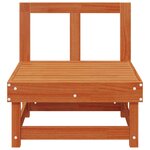 vidaXL Sofa de jardin milieu Pin massif Brun Ciré