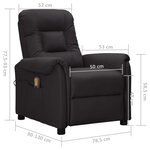 vidaXL Fauteuil de massage Noir Similicuir