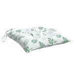 vidaXL Coussins de chaise lot de 2 à motif de feuilles 40x40x7 cm