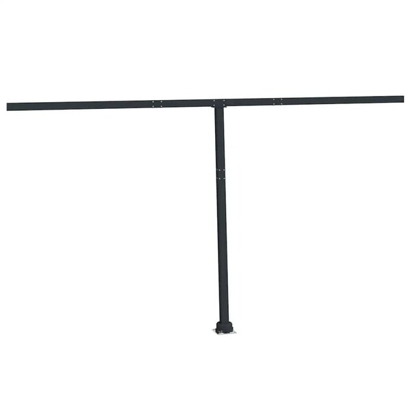 vidaXL Jeu de poteaux d'auvent anthracite 450x245 cm fer