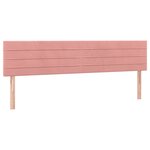 vidaXL Tête de lit à LED Rose 200x5x78/88 cm Velours