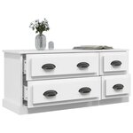 vidaXL Meuble TV blanc 100x35 5x45 cm bois d'ingénierie