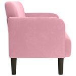 vidaXL Canapé causeuse rose 109 cm velours