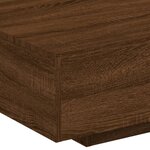 vidaXL Table basse avec lumières LED chêne marron 85x55x31 cm