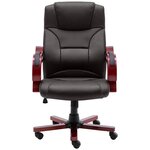 vidaXL Chaise de bureau Marron Cuir véritable