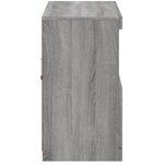 vidaXL Buffet avec lumières LED sonoma gris 81x37x67 cm